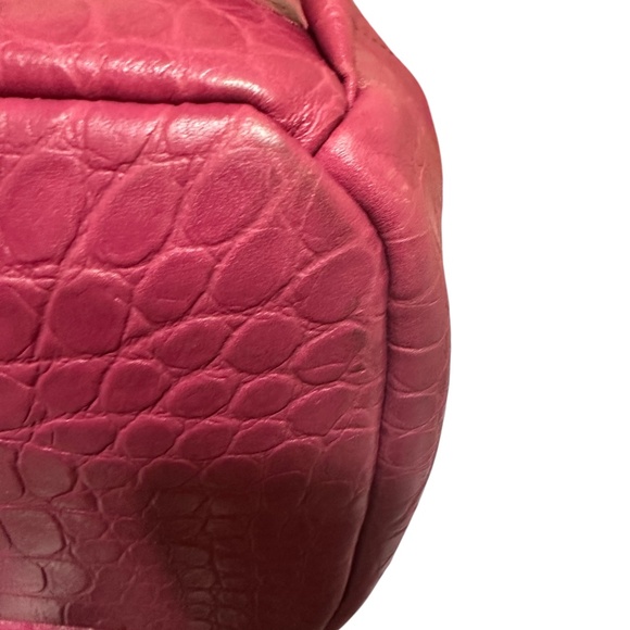 MCM Croc Embossed Pink full size Back Pack - Picture 5 of 16